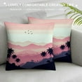 thumbnail image 3 of GOSMITH Summer Pillow Covers Farmhouse Outdoor Coconut Palm Tree with Sunset Throw Pillow Case Cover Beach Decor Rectangle Lumbar Cushion for Sofa Living Room Bedding, 3 of 5