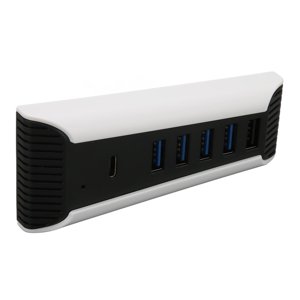 USB Hub d'extension haute vitesse, portable USB Hub 5 Port ABS 1x USB C Plug et Play pour la console de jeu
