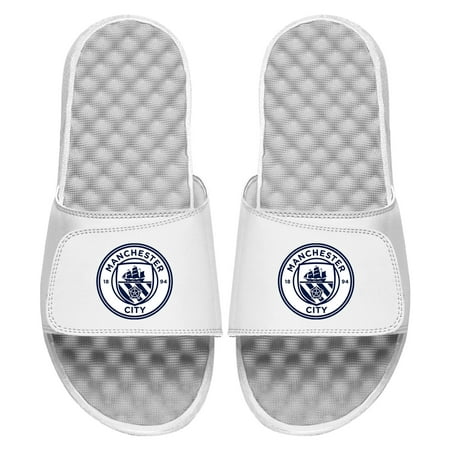 

Men s ISlide White Manchester City Primary Logo Slide Sandals