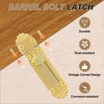 thumbnail image 4 of Uxcell Barrel Bolt Latch, Vintage Sliding Lock with Mounting Screws for Wooden Door Barn Fence Shed Window Gold 4 Inch, 4 of 7