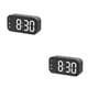 thumbnail image 4 of Reloj despertador digital Injueey espejo pantalla LED Negro 2Conjunto, 4 of 6