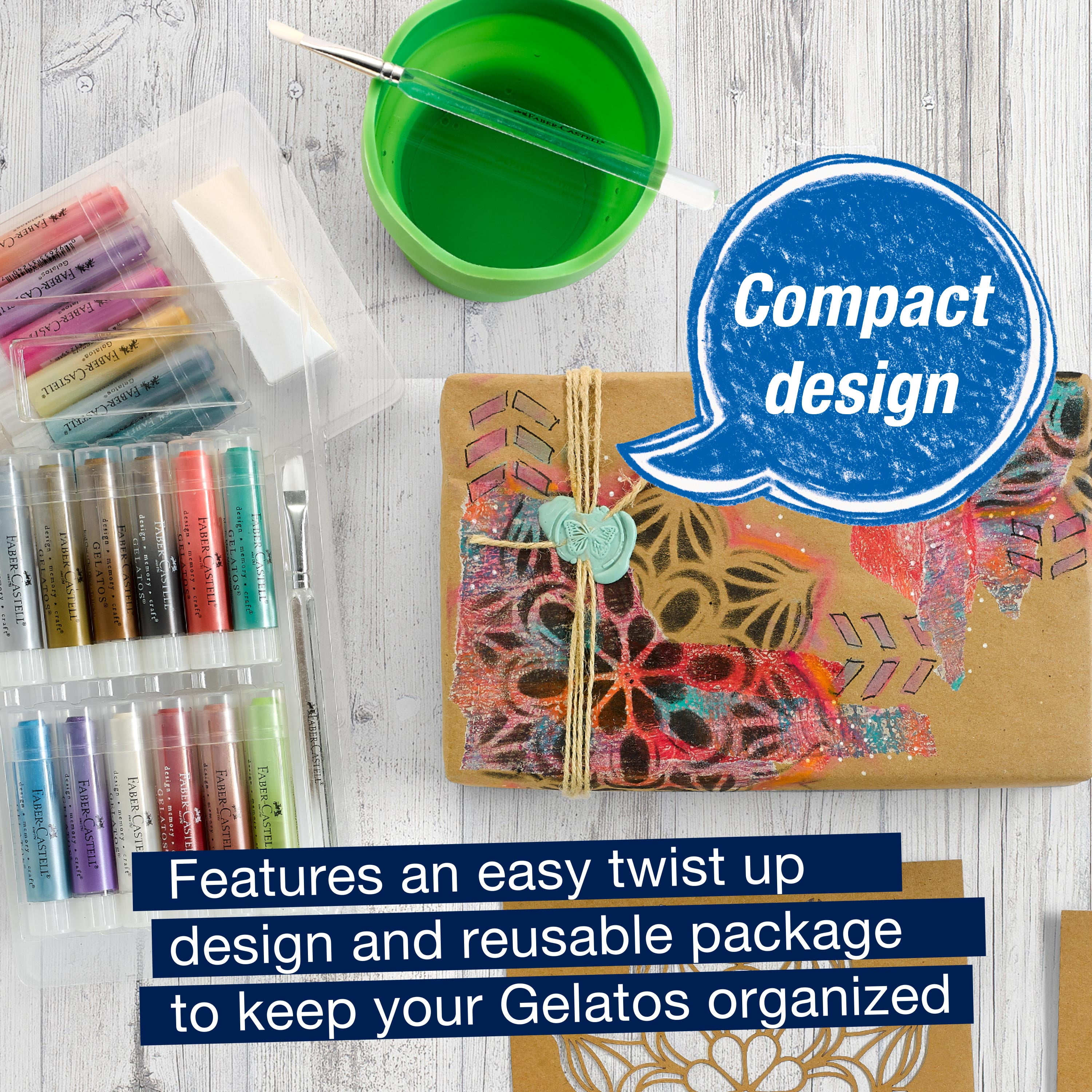 Faber-Castell Gelatos Metallic-15 Piece Gelato Art Set for Adult Beginners