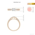 thumbnail image 4 of ANGARA Natural Princess-Cut Diamond Three Stone Ring in 14K Rose Gold for Women (Size-4mm| Color-G| Clarity-VS2) | April Birthstone, Anniversary, Jewelry Gift for Women | Natural Diamond Ring, 4 of 9