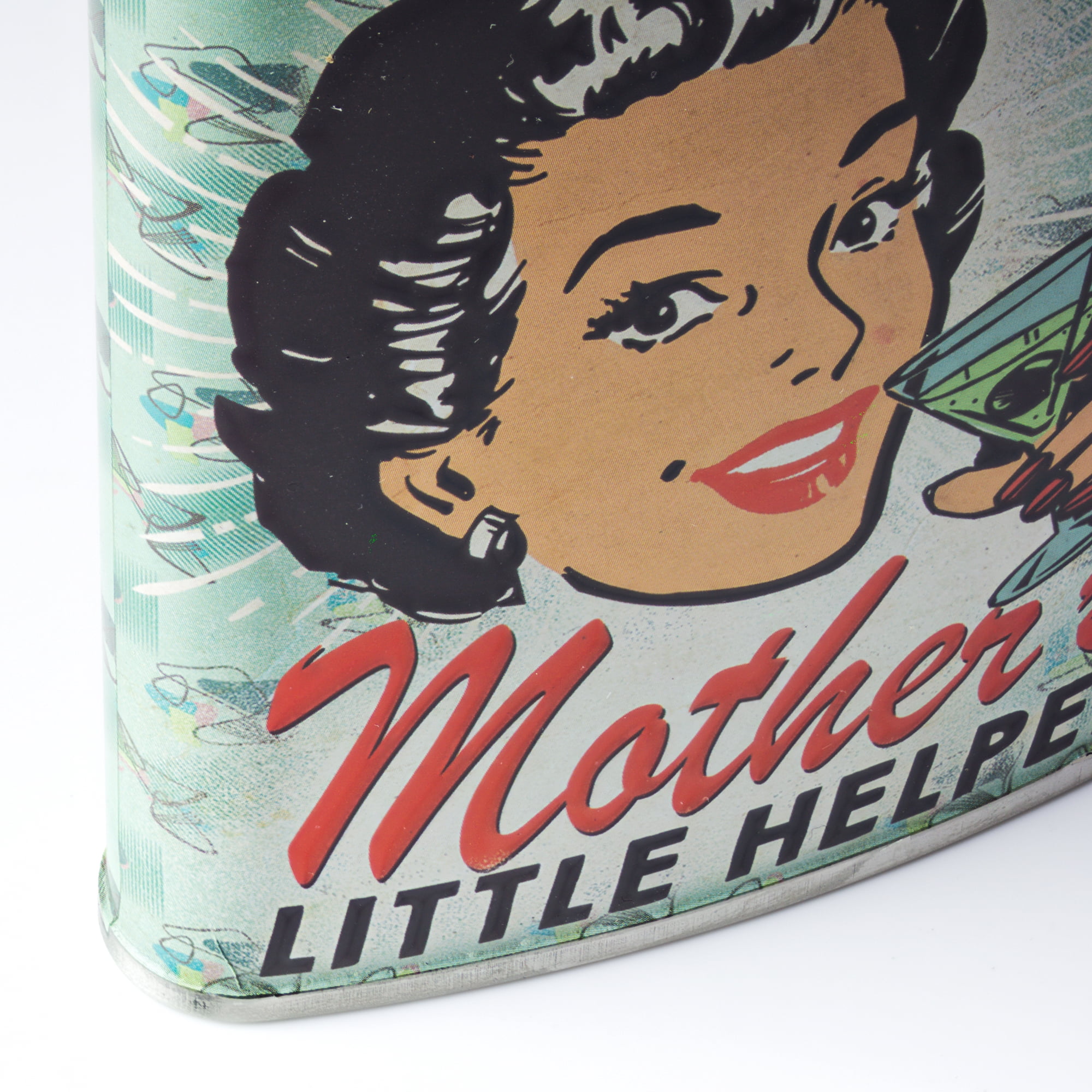 American Art Decor Mother’s Little Helper Stainless Steel 8 oz Liquor Flask - 5.5" x 4" x 1.25"