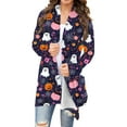 thumbnail image 1 of Amzcrzy Cardigans pour Femmes Mode Tendance Halloween Imprimé Cardigan à Manches Longues Vestes pour Femmes Hauts à Manches Longues Vestes pour Femmes Vêtements pour Femmes, 1 of 6