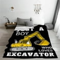 thumbnail image 5 of Yibo Just A Boy Who Loves Tractors Flannel , Lightweight Comfortable Soft Warm Micro Fleece Bed Couch Living Room Blanket for Kids Adults—All Season(Toddler) Pet, 5 of 7