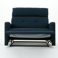 thumbnail image 4 of Llinc Store 2 Seater Recliner Sofa, Reclining Loveseat with Nail Tufted Design, Double Home Theater Seating for Living Room, RV Couch, Navy Blue, 4 of 9
