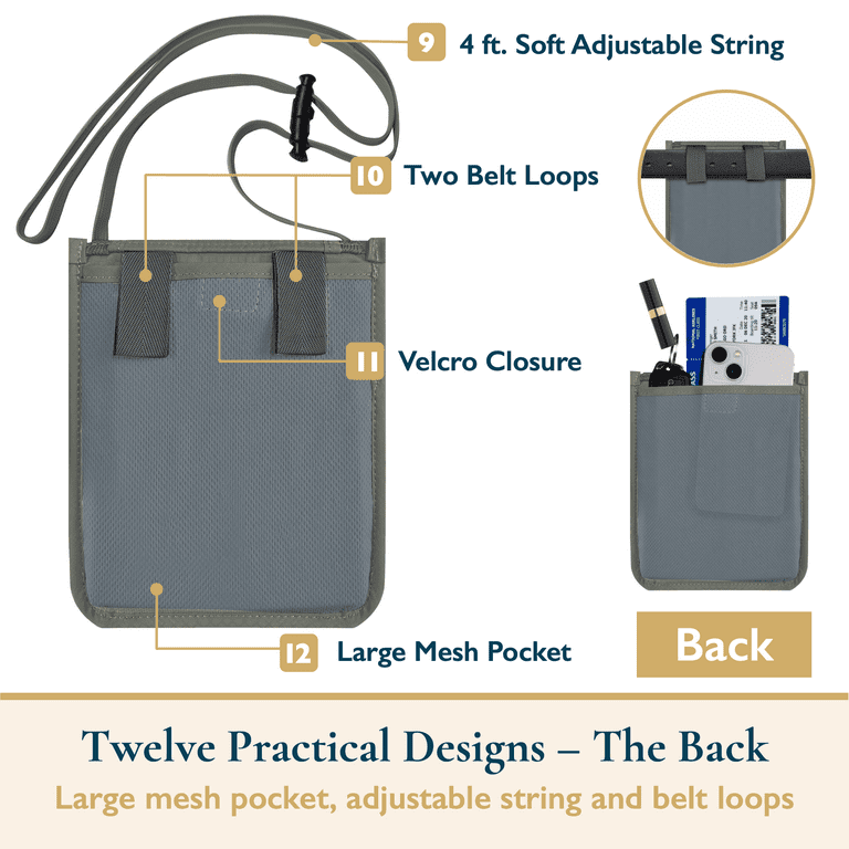 ComfiTime Passport Holder Neck Wallet - RFID Travel Wallet ComfiTime Passport Holder Neck Wallet - RFID Travel Wallet