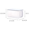 thumbnail image 2 of Caja de almacenamiento de plástico para refrigerador de 6.2L, organizador de alimentos frescos, contenedor de cocina para el hogar y frutas Methold JJ23346-00, 2 of 6