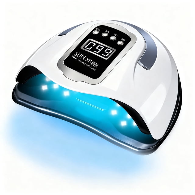 Tcwhniev Lámpara de Uñas Uv Luz Uv para Uñas de Gel 280W Lámparas de Curado de Uñas Sensor Automático Secador de Uñas con 4 Configuraciones de Temporizador, Blanco, 66 Luces Led