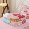 thumbnail image 5 of Manfei Hopscotch Number Zipper Twin Comforter Sets with Fitted Sheet and 2 Pillowcases, Rainbow Cloud Zipper Bedding Set, Pink, Pink Reversible, 4 Pieces, 5 of 7