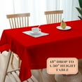 thumbnail image 3 of Wealuxe Red Tablecloth 60x102 - Rectangular 6 feet Table Cover, 2 Pack, 3 of 8