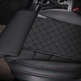 thumbnail image 1 of Leather Car Seat Extender Cushion Leg Support Pillow Knee Pad Long-Distance Driving Office Home Driver Protector Matblack, 1 of 4