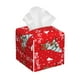 thumbnail image 1 of Fotbe Christmas Deer 1 Porta Pañuelos Decorativo de Cuero, Caja Cuadrada Moderna para Pañuelos Faciales, Organizador y Dispensador 5x5x5'', 1 of 7