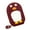 Red, variant on Credit Card Holder Wallet for Women Cute Penguin Shaped Small Leather Card Bag Portable Zip Coin Purses for Travel Shopping Brown