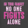 thumbnail image 2 of Wild Bobby, In This Family No One Fights Alone, Breast Cancer Awareness, Front and Back Unisex Graphic Hoodie Sweatshirt, Charcoal, X-Large, 2 of 4
