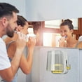 thumbnail image 4 of Storage Rack Toothbrush Holder with Rinse Cup Non-Punching Wall Mount Storage Rack for Bathroom Organization(White,1-Piece) Rkxzt, 4 of 9