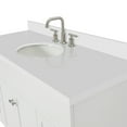 thumbnail image 3 of Ariel Hamlet 55 In. Oval Sink Vanity With White Quartz Countertop In White, 3 of 10