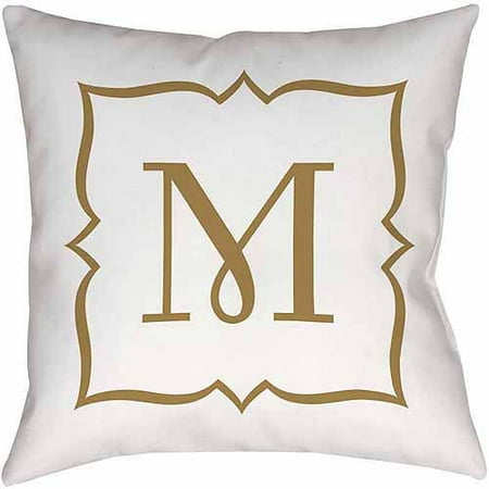 Thumbprintz Gold Script Monogram Decorative Pillows Walmart Com