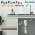 thumbnail image 4 of Puredrop UC15 Water Filter Under Sink for Drinking Water, 15K Gallons Capacity Under the Sink Water Filtration System, Kitchen sink water filter Reduces Chlorine,  Odor,  Bad Taste, Heavy Metals, and, 4 of 7