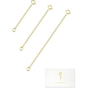 GUUYOO Necklace Extender Gold Necklace Extenders 925 Sterling Silver Extender for Necklaces 14K Gold Chain Extenders for Women Bracelet Extender Gold Necklace Extension 2inch 3inch 4inch
