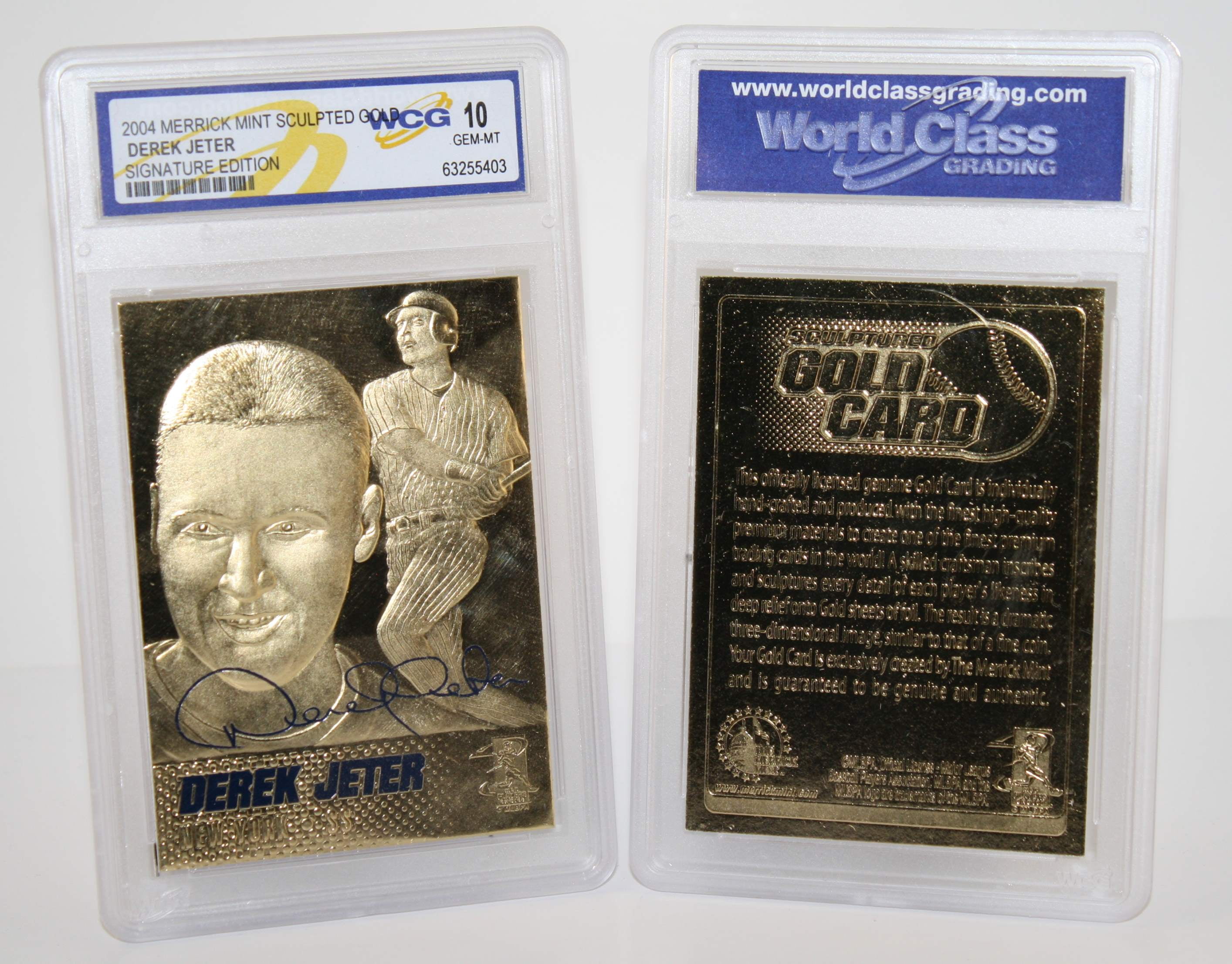 1996 Baseball Yankees MICKEY MANTLE Bleachers Commerce 23K GOLD CARD Graded 10 