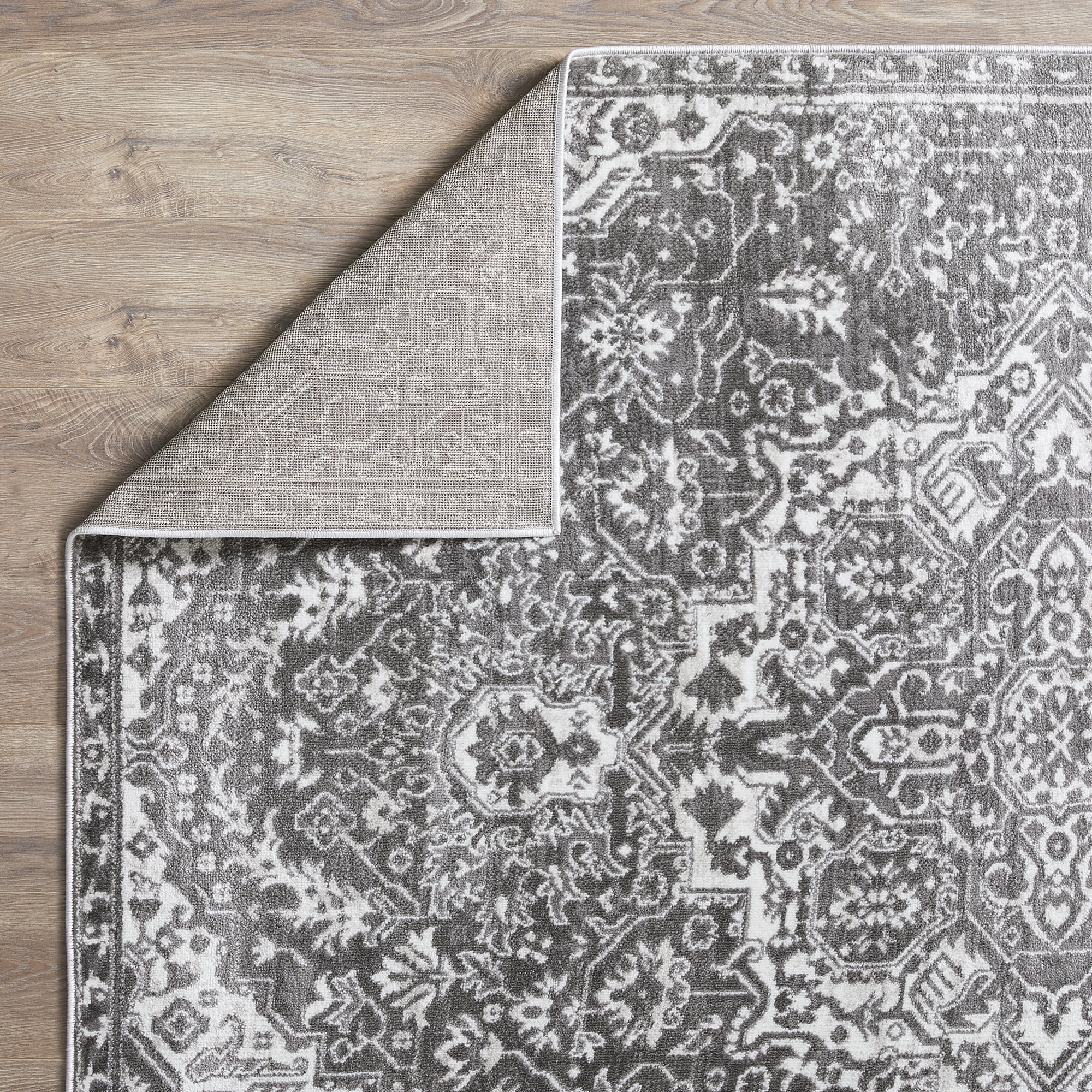 Loomaknoti Rhane Valeina 2 x 7 Gray Oriental Indoor Runner Rug