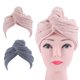 thumbnail image 4 of Toalla para el cabello, envoltura para la cabeza de turbante súper absorbente de algodón de secado rápido para mujeres con botón (2 unidades), 4 of 5