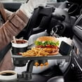 thumbnail image 5 of Universal Car Cup Holder Tray - 360° Rotating Adjustable Dual Organizer, Portable Food for Vehicles, 5 of 6