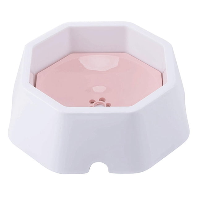 Cuenco de agua para mascotas, cuenco de agua para mascotas , vehículo de asfixia Nti Overflow Nti Cried Rosa cro Yuyangstore Bebedero para gatos