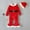 Red, variant on Lilgiuy Toddler Kids Baby Girls Christmas Fashion Cute Trumpet Long Sleeve Bow Jumpsuit Flared Pants Suit