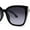 Black Silver Smoke, variant on Womens Glitter Oversize Cat Eye Inset Lens Designer Sunglasses All Black
