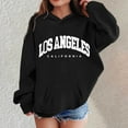 thumbnail image 2 of SGMVNU Girl's Letter Graphic Hoodie Boys Long Sleeve Hooded Sweatshirt Cute Pullovers Tops Fall Winter Clothes for Kids Black Size 5-6 Years, 2 of 5