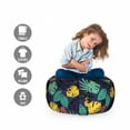 thumbnail image 2 of Leaves Storage Toy Bag Chair, Jumbled Pieces of Colorful Graphic Tropical Foliage with Dots as Abstract Spores, Stuffed Animal Organizer Washable Bag, Large Size, Multicolor, by Ambesonne, 2 of 3