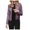 Purple, variant on UFOUND Fashion Women Long Sleeve Open Front Short Cardigan Suit Jacket Coat Top Streetwear
