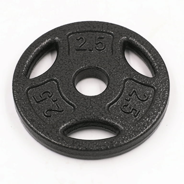 Athletic Works 2.5lb Black Cast Iron Weight Plate, Single for Gym