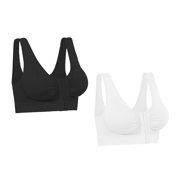 Miracle Bamboo Comfort Bra Deluxe All Day Best Lift And Support Seamless Wireless Comfort Design- L 37-40- Set of 2