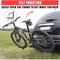 thumbnail image 2 of QinaQin Hitch Mounted Smart Tilting 2-Bike Rack, 180lbs Capacity, Black, 2 of 7