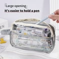 thumbnail image 5 of Under $5 Pencilcase, Transparent Pencil Bag Handheld Middle Stationery Box High Color Value Ins Large Capacity Stationery Bag, 5 of 7