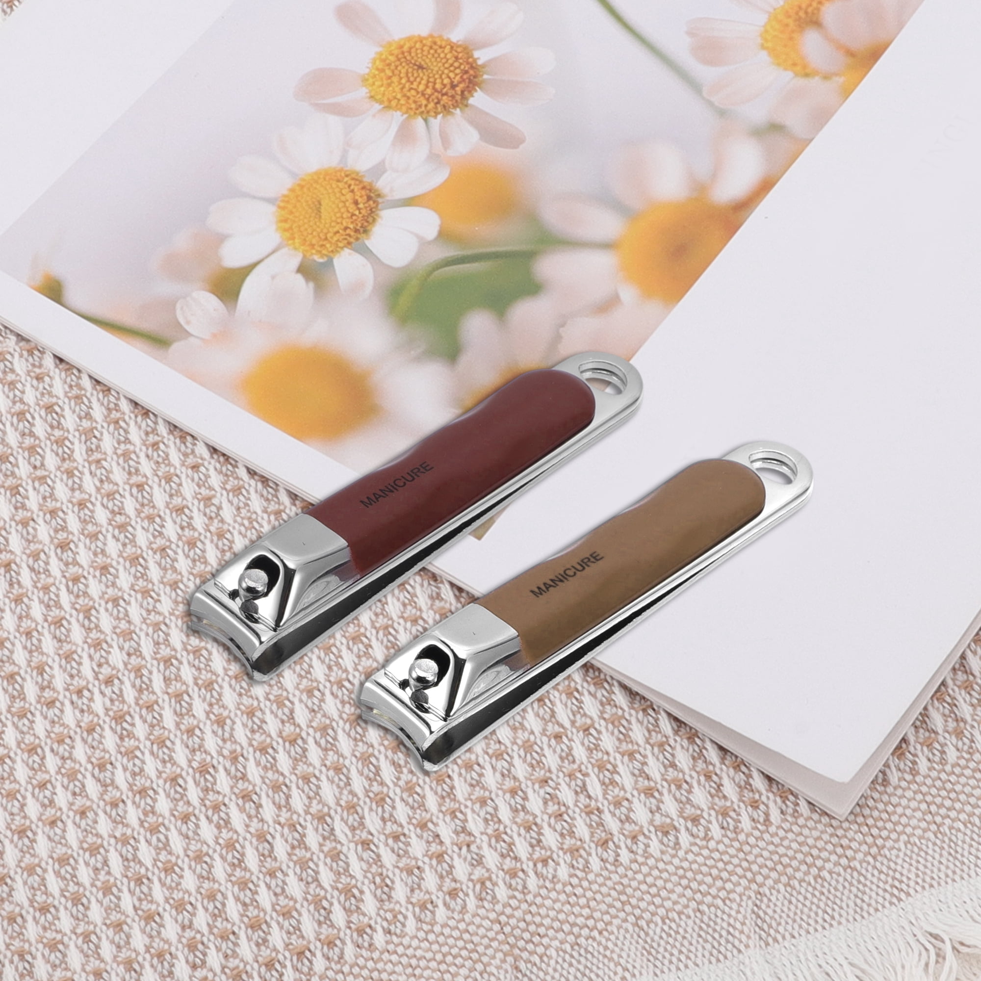 Unique Bargains Fashion Nail Clippers Set 5-piece Set Brown