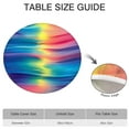 thumbnail image 6 of Colorful Striped Pattern Round Fitted Tablecloth with Elastic Edge,Dining Table Cover Waterproof,Outdoor Round Tablecloth for Camping,Dining,Indoor and Outdoor, 6 of 7