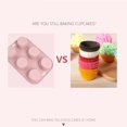 thumbnail image 2 of Yuarrent Molde de 6 cavidades para magdalenas, Mousse, galletas de Chocolate, Cupcake redondo, Fondant, molde para pudín, moldes para pasteles, Herramientas y accesorios para hornear Rosa Yuarrent HA078831-02, 2 of 6
