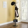 thumbnail image 2 of Home Basics 16 Hook Free Standing Coat Rack with Sandstone Base, Black, 2 of 2