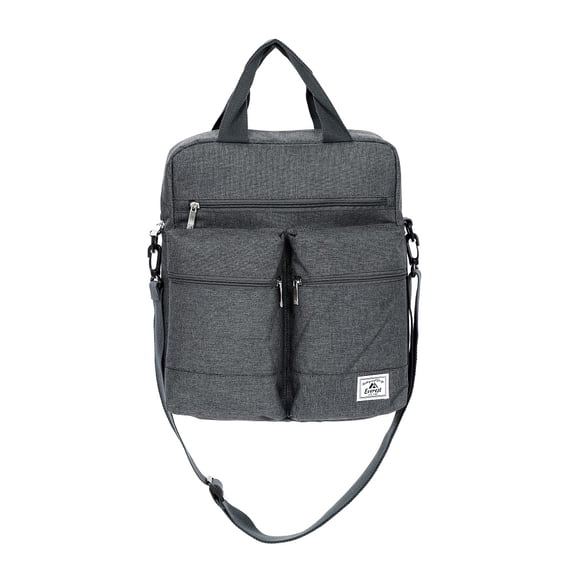 Everest Unisex Vertical Laptop Messenger Gray