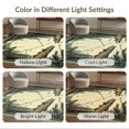 thumbnail image 7 of ODIKA 9'x12' Washable Area Rug Non-Shedding, Easy Care Green Tan Fishing Vintage Fish Forest Rustic Trout Motif with Pine Tree Border for Master Suite, California King, Under Bed, 7 of 7