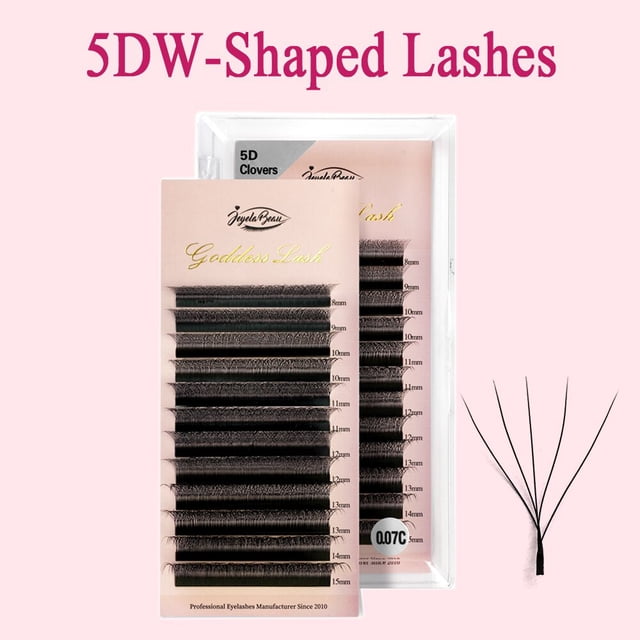 Goddess 3D/4D/5D W Shape pestañas 4D Premade Fan Lash Extensions 0.07 C/D Curl Natural Soft High Quality Idividual Lashes Dengxun unisex