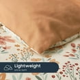 thumbnail image 5 of - Floral Bedding Set for Girls, Cute Colorful Botanical Flowers Patterned Soft Lightweight Comforter Set with Sheets, 5 Pieces Kids Bed in a Bag, Orange Cream, Twin Size, 5 of 6