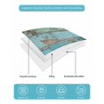 thumbnail image 5 of Quilts Full Size Bedding Set, Turquoise Farmhouse Lightweight Quilted Comforter, Vintage Teal Wooden Soft Reversible Bedspread Coverlet with Pillow Covers for All Season, 78" x 90", 5 of 7