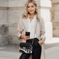 thumbnail image 2 of Pzuqiu Piano Notes Leather Crossbody Bags for Women Lightness Minimalist Vintage Leather Quilted Shoulder Bag with Chain Strap Versatile Functional Gifts for Women, 2 of 6