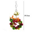 thumbnail image 3 of Christmas Bird Toy Training Bell Wreath Rope Parrot Chew Toy Bird Hanging Toy, 3 of 6